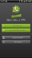 BOOM! Fake call and SMS Lite постер