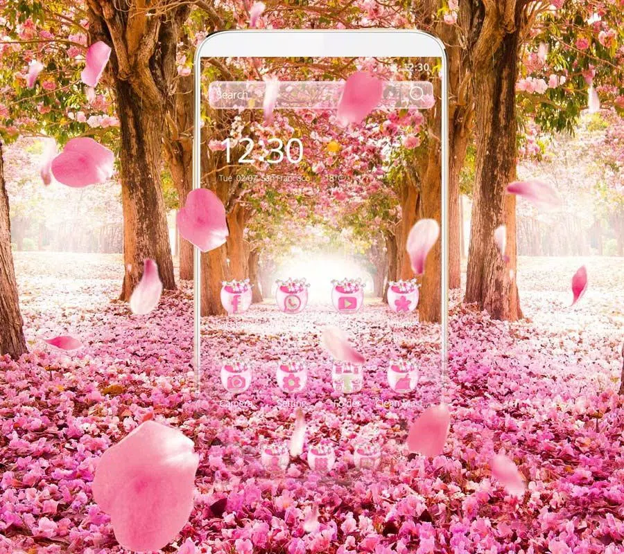 Android 用の 桜のテーマの壁紙 Cherry Blossom Apk をダウンロード