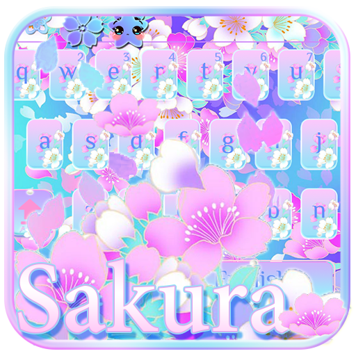Sakura floral teclado tema