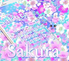 Sakura floral teclado tema captura de pantalla 3