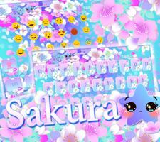 Sakura floral teclado tema captura de pantalla 1