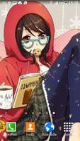 Glasses Girl Anime Wallpaper capture d'écran 2