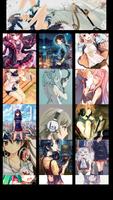 Headphone Girl Anime Wallpaper पोस्टर