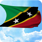 Saint Kitts and Nevis 3D Flag icône
