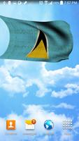 3D Saint Lucia Flag Wallpaper 截图 3