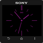 Violet Style clock widget icône