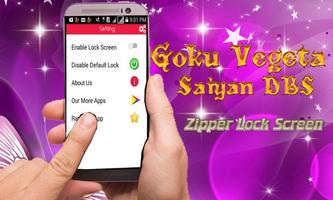 Goku Vegeta Saiyan DBS Zipper Lock Screen poster