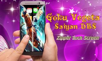 Goku Vegeta Saiyan DBS Zipper Lock Screen capture d'écran 2
