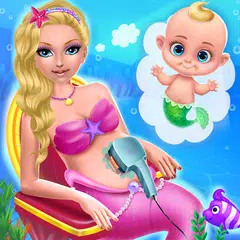 生まれたばかりの赤ちゃんの世話をする人魚妊娠 アプリダウンロード