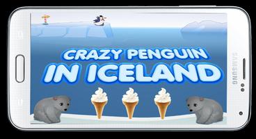 crazy penguin in iceland Affiche