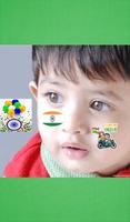 Indian flag face maker poster