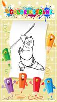 Kong Fu Panda Coloring Game Affiche