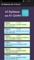 40 Rabbana dari Al-Quran Plakat