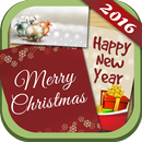 kartu Natal bergembira pembuat - stiker & pesan APK