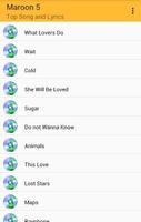 Maroon 5 Top Songs and Lyrics What Lovers Do 스크린샷 1