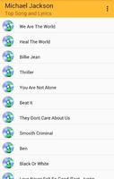 Michael Jackson Top Songs and Lyrics ảnh chụp màn hình 1