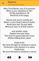 Beyonce Top Songs and Lyrics ภาพหน้าจอ 2