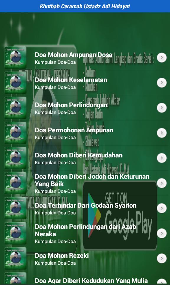 Ceramah Islam Ustadz Adi Hidayat For Android Apk Download