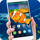 Fish On Phone Screen Cute Aquarium Joke-APK