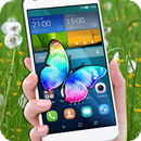 Butterfly on Phone Screen Lovely Joke APK