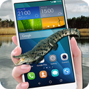 Crocodile on Phone Screen Huge Joke aplikacja