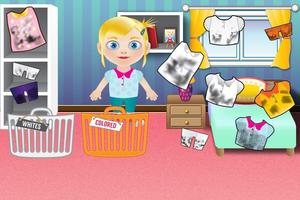 Washing Clothes Kids Games Affiche