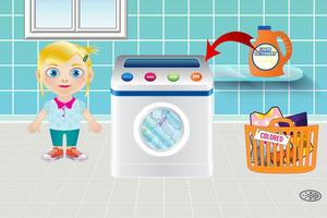 Washing Clothes Kids Games capture d'écran 1
