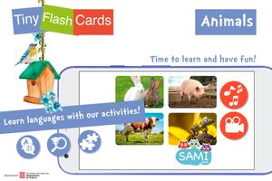 Sami Tiny Flash Cards Animals preschool kids apps پوسٹر