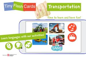 Sami Tiny Flash Cards Transportation kids apps পোস্টার
