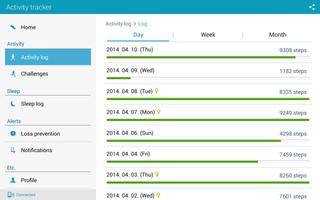 Samsung Activity Tracker Tab capture d'écran 2