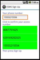 ESMS Sign Up capture d'écran 1