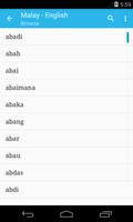 Malay English Dictionary screenshot 1