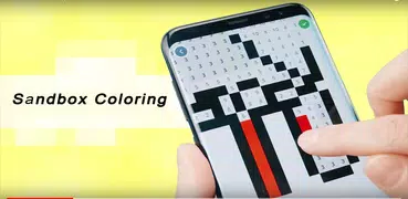 libro da colorare pixel sandbox - colore numero