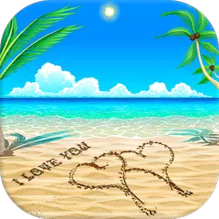Sand Draw on beach with sea wave APK download