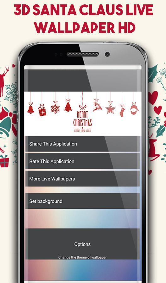 Android向けの3D Santa Claus Live Wallpaper HD : Xmas Wallpaper APKをダウンロードしましょう