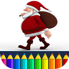 Santa coloring game for kids - Xmas 2018-icoon