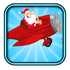 santa flying reindeer-icoon