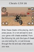 Cheats GTA SA скриншот 1
