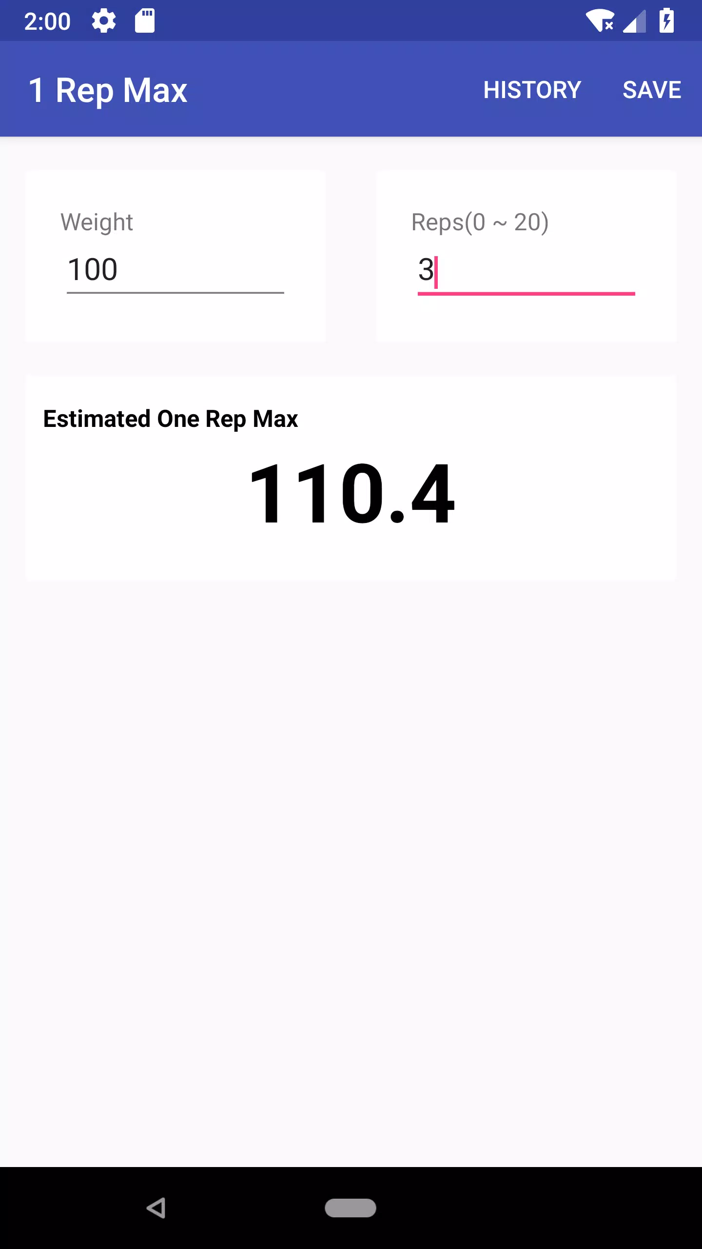 One RM Calculator - 1 Rep Max APK for Android Download