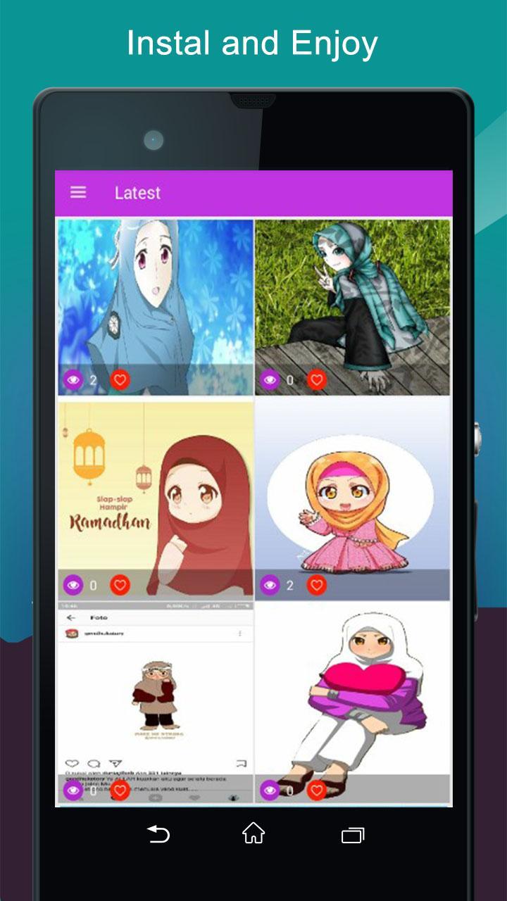 Muslimah Cartoon Wallpaper APK für Android herunterladen