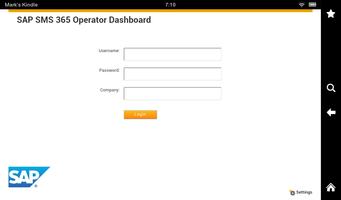 SAP SMS 365 Operator Dashboard plakat