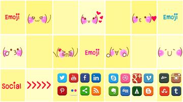 Emoji Sticker Share Social capture d'écran 1