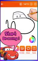 How To Draw Lightning Mcqeen (Cars coloring) capture d'écran 1