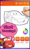 How To Draw Lightning Mcqeen (Cars coloring) 스크린샷 2