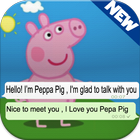 Message Chat With Cute Pepa The Pig icône
