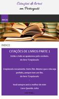 Citações de livros - Português poster