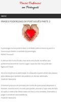 Frases poderosas em Português ảnh chụp màn hình 2
