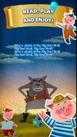 Three Little Pigs and Bad Wolf Affiche