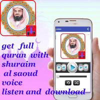 download sheikh saud shuraim mp3 quran cherif poster