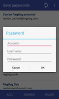 برنامه‌نما Save Passwords عکس از صفحه